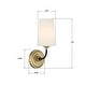 preview thumbnail 2 of 4, Crystorama Lighting Group NIL-70011 Niles 12" Tall Bathroom Sconce