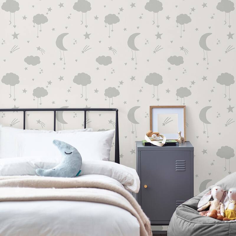 NEXT Moon and Stars Grey Wallpaper