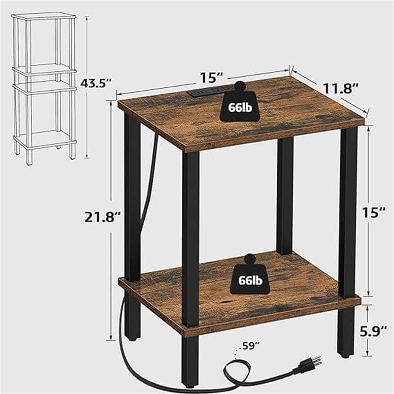 End Table with Charging Station