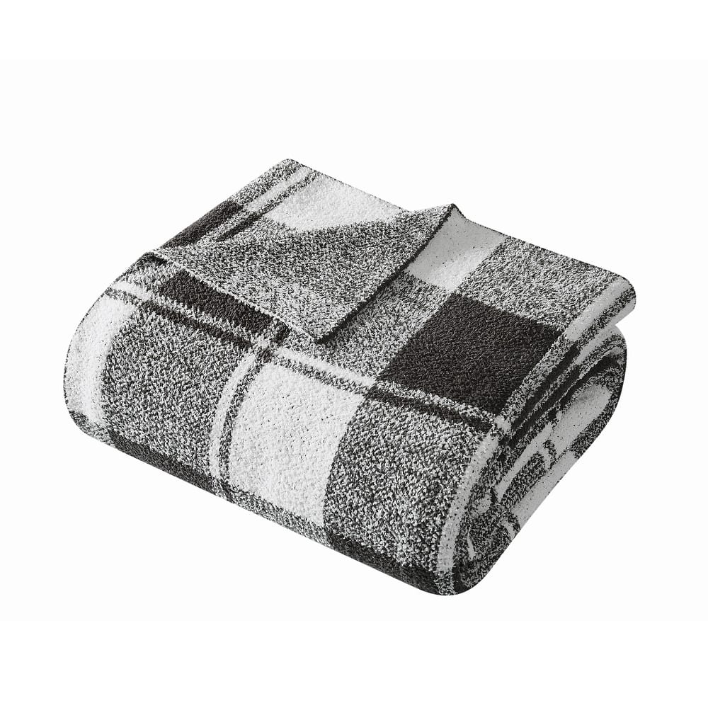 Brooklyn Loom Dusted Plaid 50x70 Throw