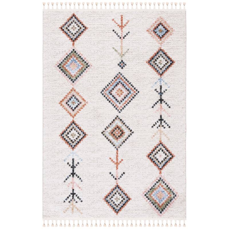 SAFAVIEH Chapel Charrie Moroccan Boho Rug - 4' x 6' - Ivory/Black