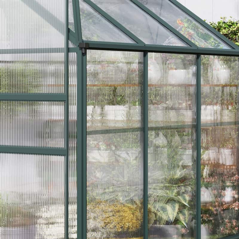 Outsunny 14 Piece Pack of Polycarbonate Greenhouse Panels, 4' x 2' x 0.16" Twin-Wall Polycarbonate Panels