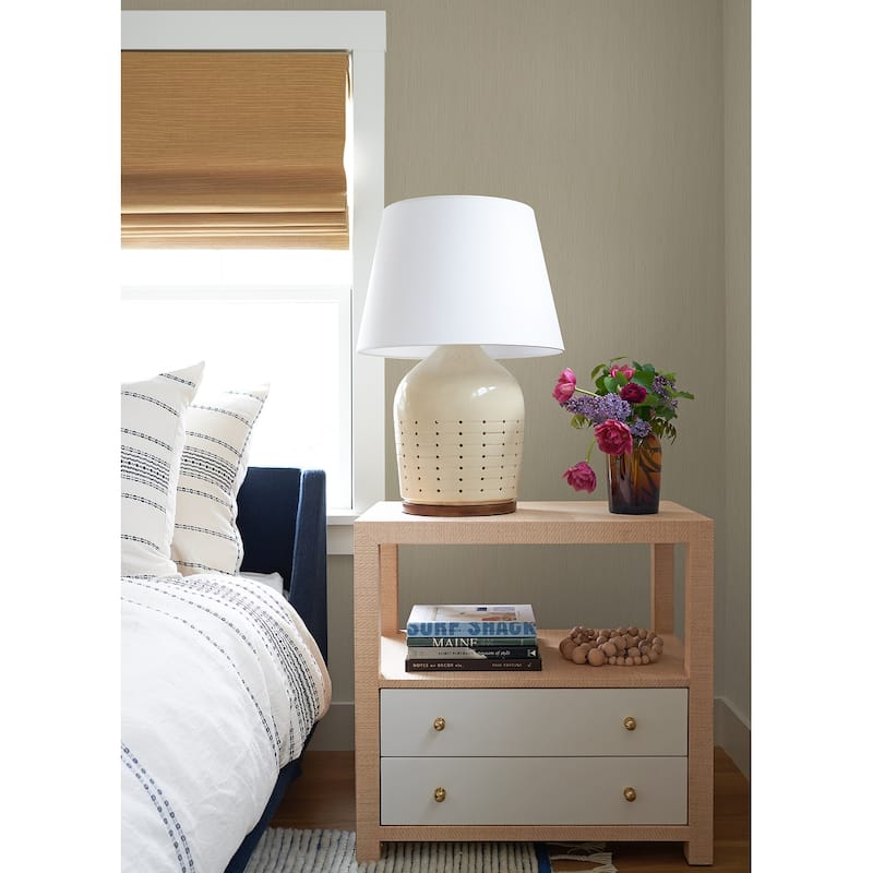 Sartrouville, Zhu Beige String 24' L X 39.3" W, Wallpaper Roll - Cream