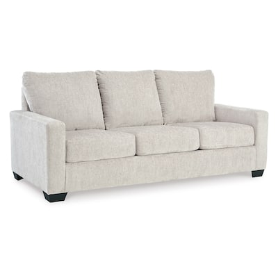Anise Sofa Sleeper with Queen Size Pull Out Bed, Snow White Polyester