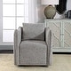 preview thumbnail 2 of 3, Uttermost Corben 29" Wide Shelter Arm Wood Frame Swivel Accent Chair