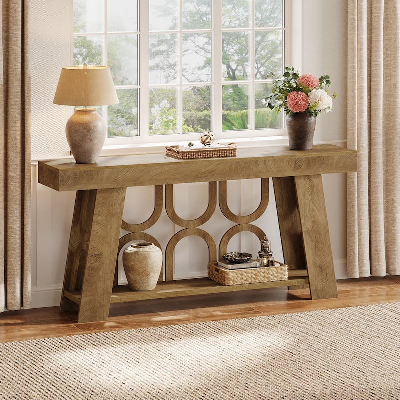 63" Console Table with Arched Legs