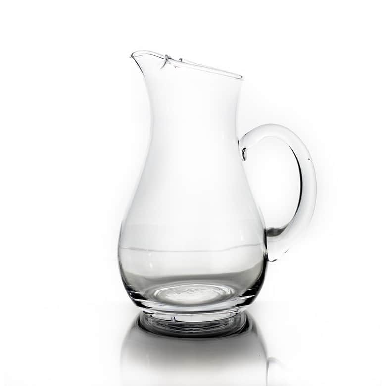 Zeus Mouth Blown Glass Pitcher H10" - 36 Oz. - Clear - 1 Piece