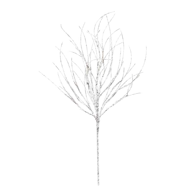 Set of 12 Flocked Birch Twig Christmas Branches 32.5"