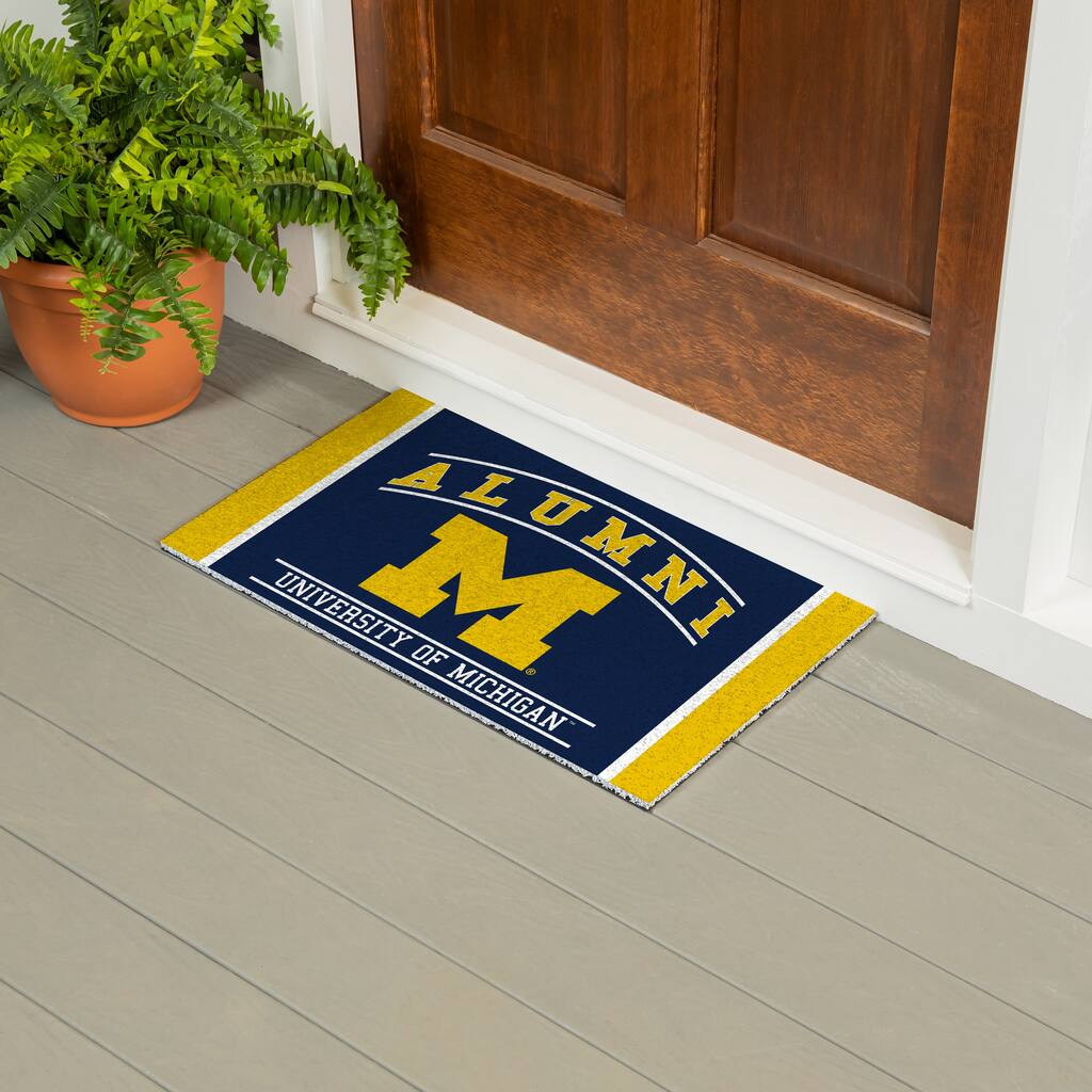 28 in. x 16 in. University Of Michigan Alumni Full Color PVC Door Mat