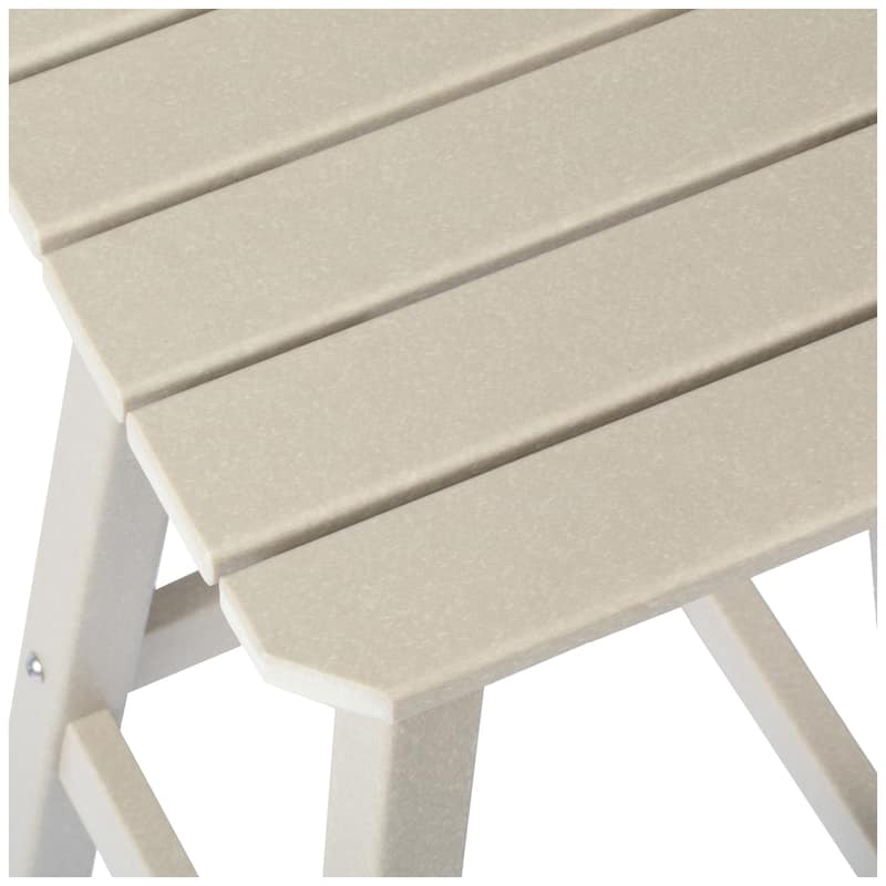 Polytrends Laguna Hdpe All Weather Outdoor Patio 24" Square Counter Stool