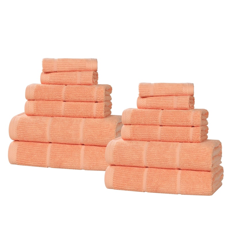 Superior Milo Smart Twist Viscose Cotton Blend 12 Piece Towel Set