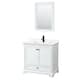 Option White, Black Trim, White Quartz Top