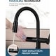 preview thumbnail 4 of 39, Lefton Touchless Pull-Out Kitchen Faucet, Hands Free Motion Sensor Activated, Battery-Free Temperature Display, KF2206