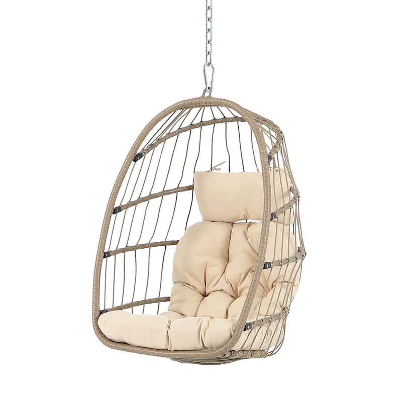 Outdoor/Indoor Wicker Hanging Chair (No Stand)