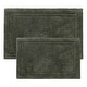 preview thumbnail 2 of 5, Superior Solid Bordered Cotton Washable Non-Slip Bath Rug Runner or Rug Set