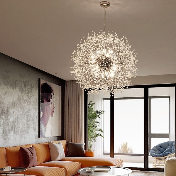 16-Light Dandelion Crystal Chandelier Firework Pendant Ceiling