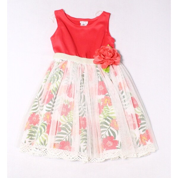 NWT Zara Girl Boutique Rose Party Wedding Birthday Floral Dress Size 6//7 7//8
