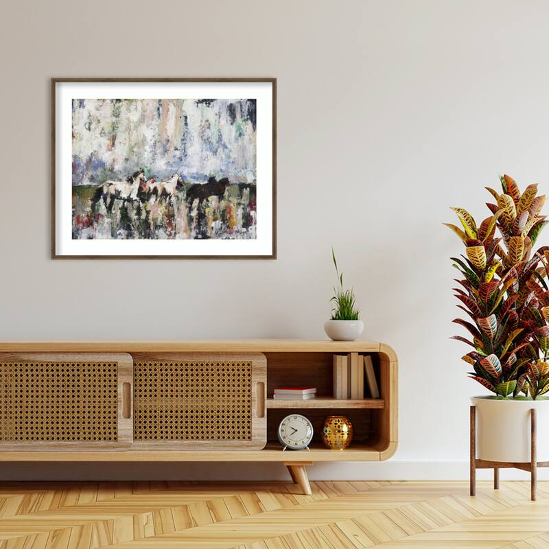 Running Wild by Matthys Moss Wood Framed Wall Art Print