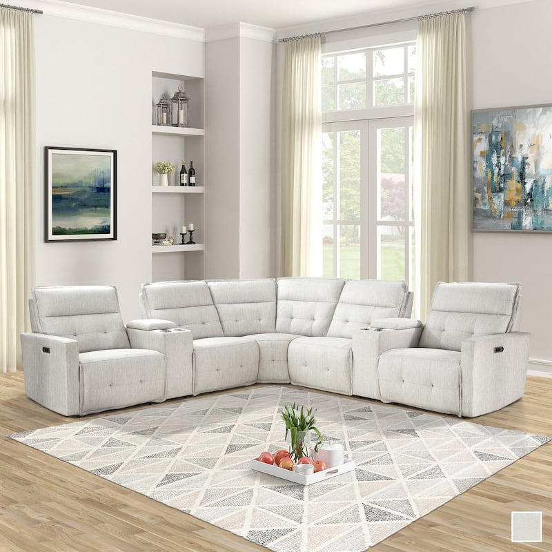 Autrey 7-Piece Fabric Modular Power Reclining Sectional