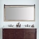 preview thumbnail 2 of 5, Cortes 72" Bathroom Vanity Barndoor Wall Mirror in Logs