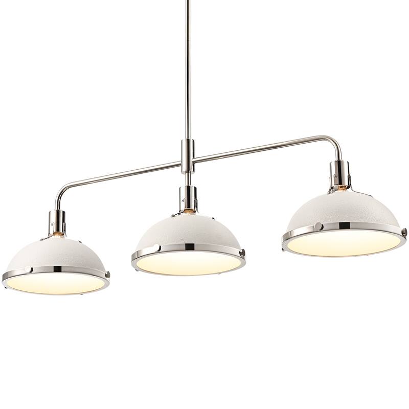 3-Light Farmhouse 3-Light Dome Chandelier Metal Pendant Light