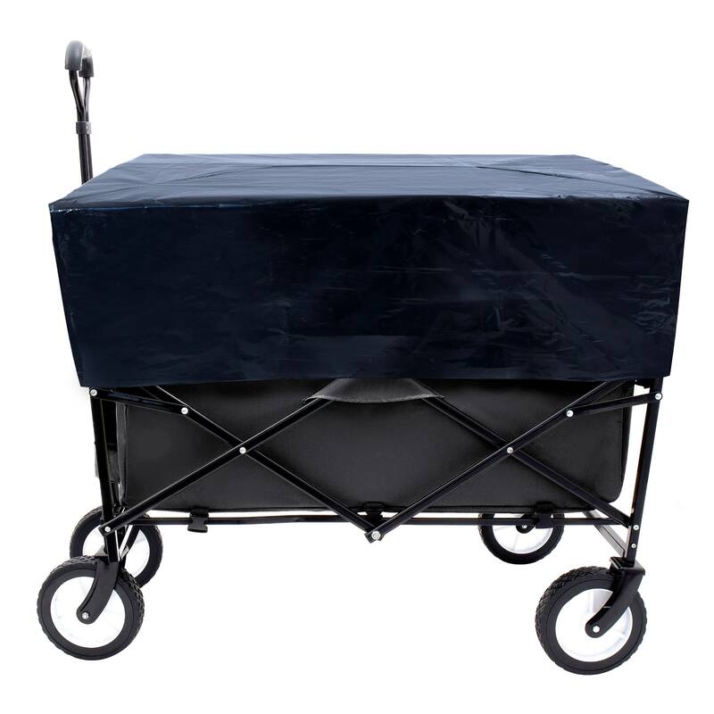 360 lb Collapsible Wagon Cart with Strapping System & 3-Pack Waterproof Liners