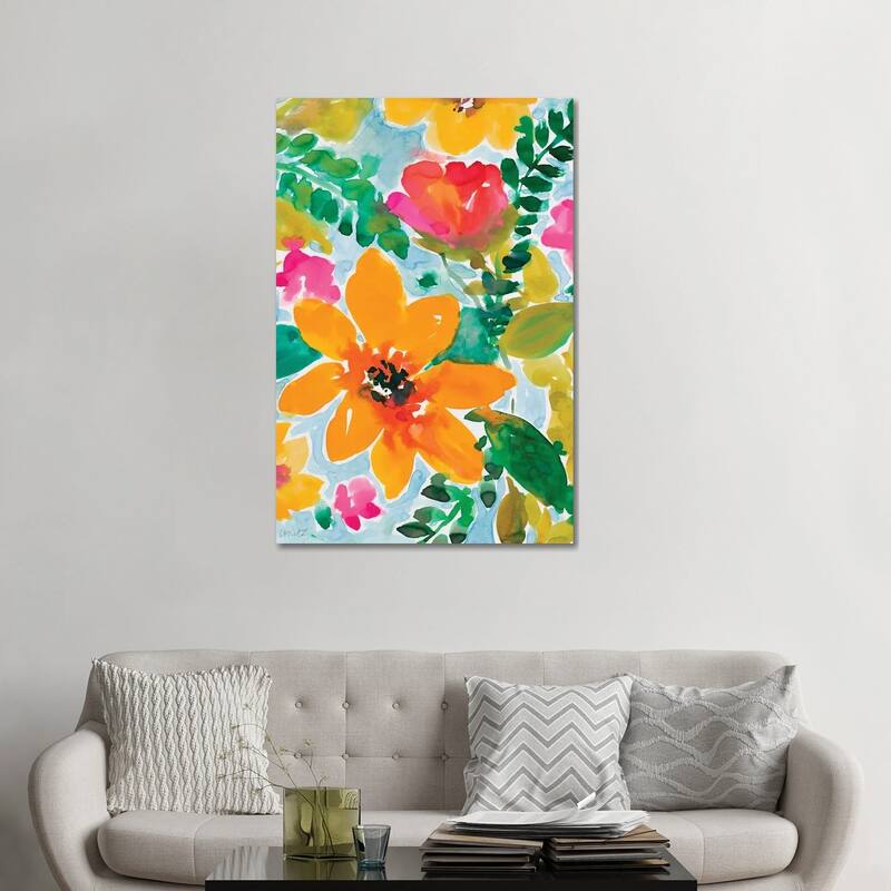iCanvas "Bright and Cheery Blooms" by Lanie Loreth Canvas Print - 48x32x1.5