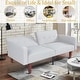 preview thumbnail 11 of 31, 68 in. Soft Convertible Sofa Bed with Adjustable Backrest and Solid Wood Legs