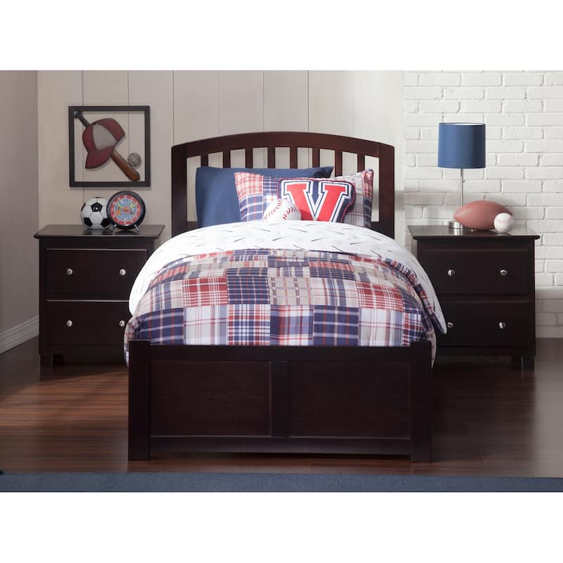 Nordic Haven Platform Bed with Trundle - Twin Size, Modern Design, Space Saving