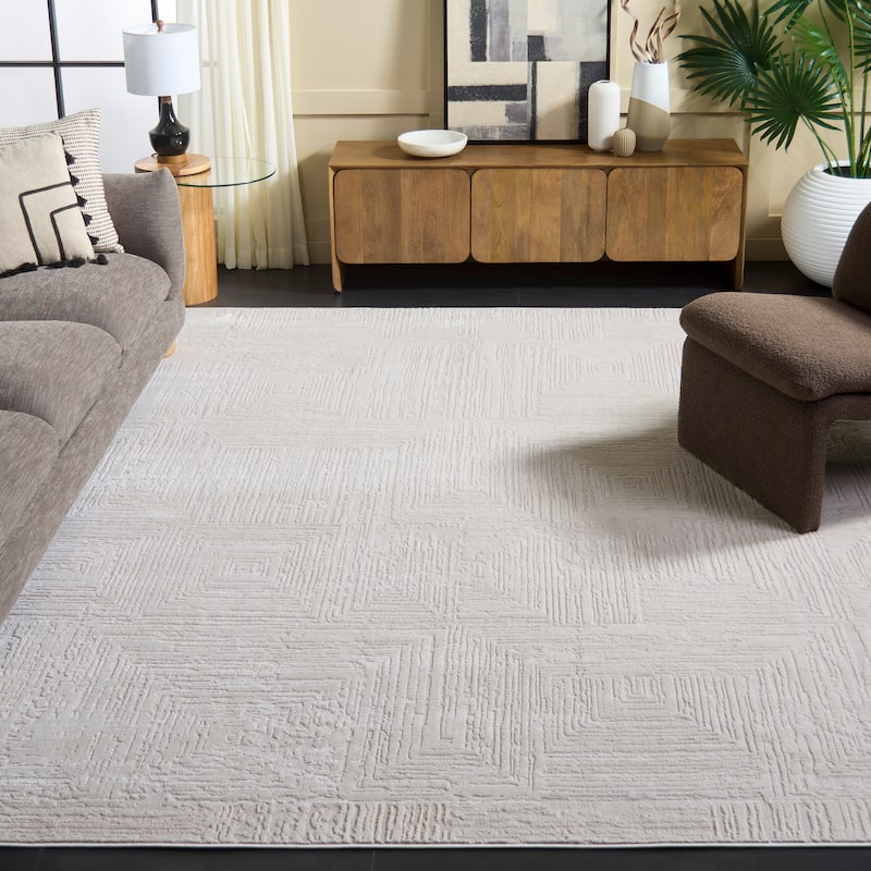 SAFAVIEH Whisper Inez Modern Abstract Rug - 9' x 12' - Beige