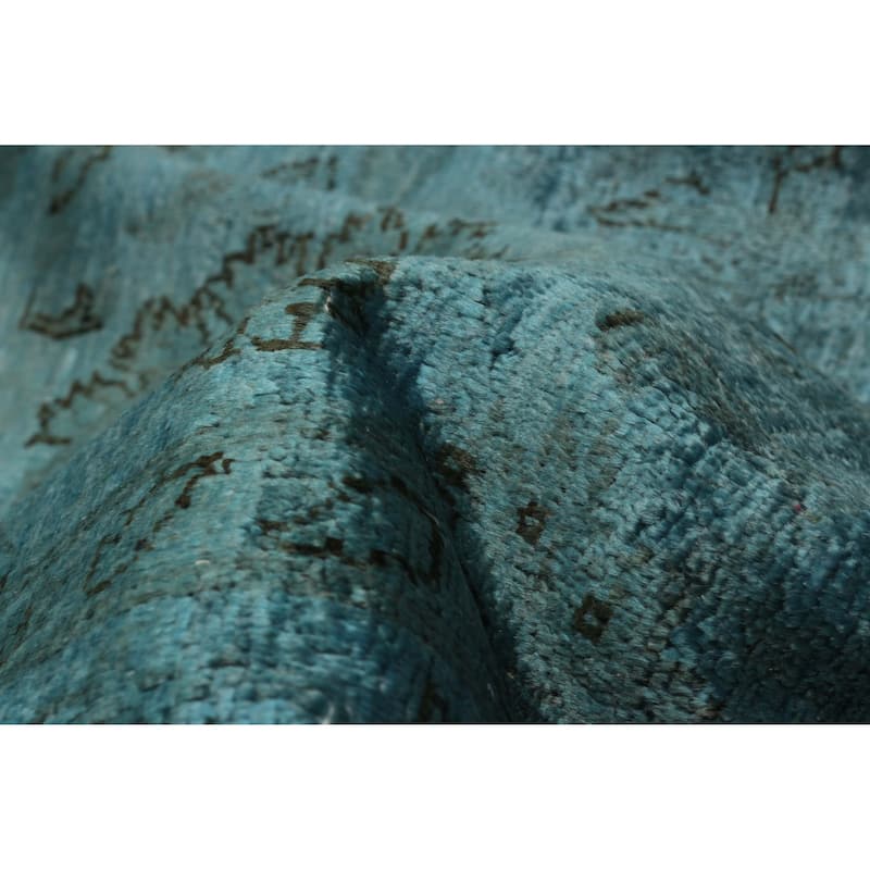 ECARPETGALLERY Hand-knotted Vibrance Turquoise Wool Rug - 6'5 x 8'0