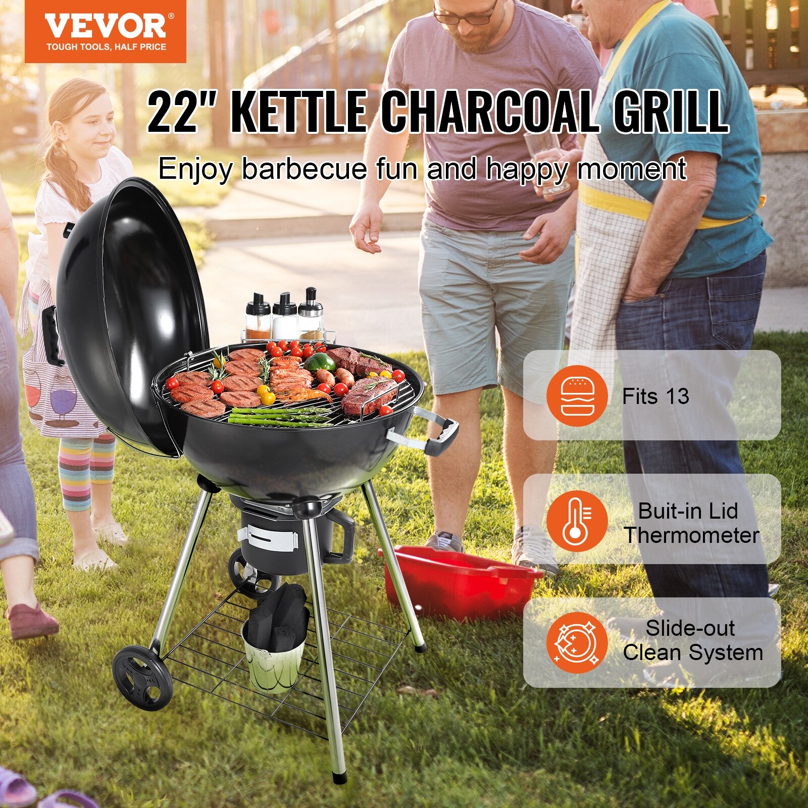 Portable Charcoal Grill for Propane Gas Kettle Grills with Cover Outdoor Cooking Barbecue Camping Picnic Patio and Backyard Bed Bath Beyond 40959807