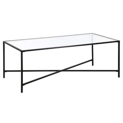 Henley 48'' Wide Rectangular Coffee Table with Glass Top