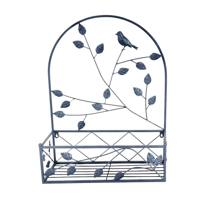 Birds on Branches Cut Out Hanging Outdoor Garden Planter - 23" - Set of 2