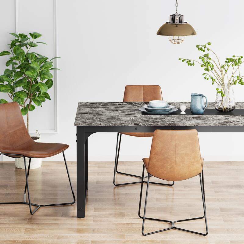 78.74 Inches Modern Dining Table for 8-10, Rectangular Kitchen Table - 78.7"W x 39.4"D