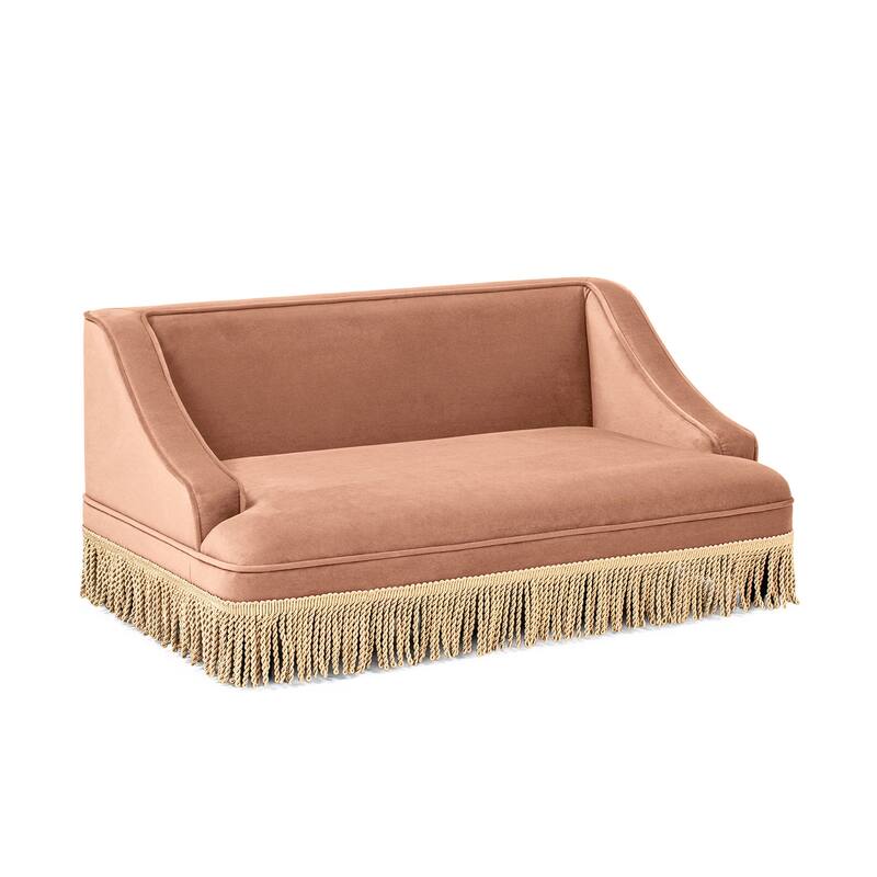 Jennifer Taylor Home Duchess 33" Medium Princess Pet Bed Sofa with Fringe Skirt