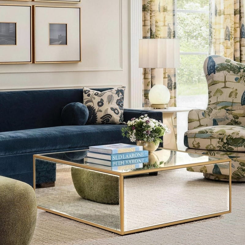 Vintage Mirror Square Coffee Table