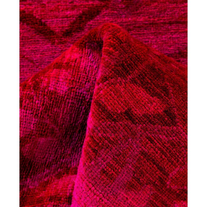 Overdyed One-of-a-Kind Hand-Knotted Area Rug - Red - 2' 8" x 7' 10"