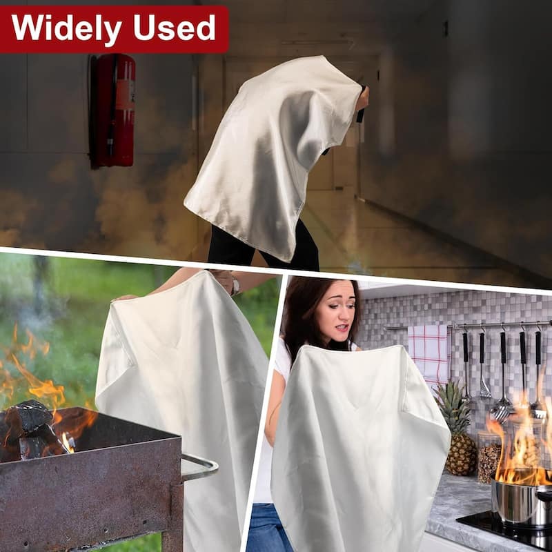 Emergency Fire Blanket High Heat Resistant Safety Blanket for Home, Kitchen, Camping, Office
