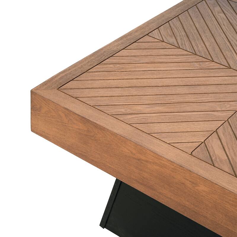Christopher Knight Home - Marston Modern Wooden - Look Table with Geometric Base