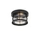 preview thumbnail 3 of 11, Jocelyn Outdoor Flush Mount in Black