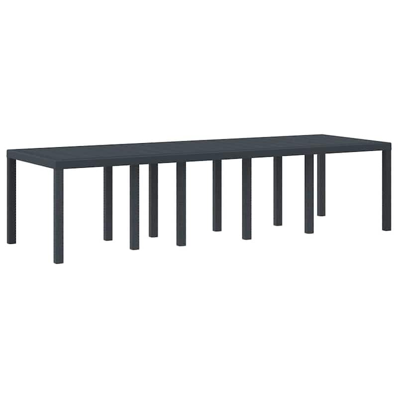 vidaXL Garden Table Anthracite/Brown poly rattan
