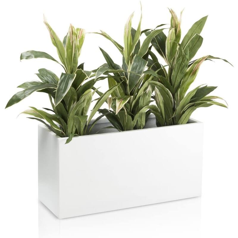 Dreampatio Oakland 1-Piece Fiberstone Rectangular Planter Set