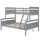 preview thumbnail 5 of 18, Contemporary Twin over Full Bunk Bed with Ladder, Sturdy Construction & Safety Guardrail, Save Space or Split Into 2 Beds