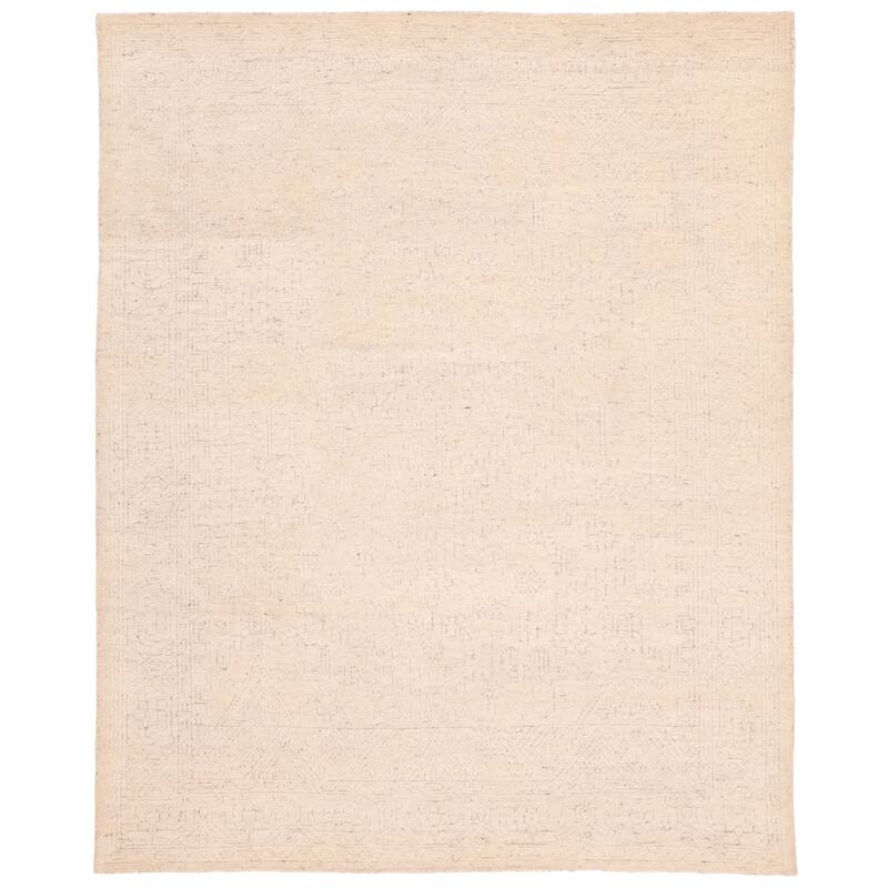 ECARPETGALLERY Hand-knotted Looma Cream Wool Rug - 8'1 x 10'2