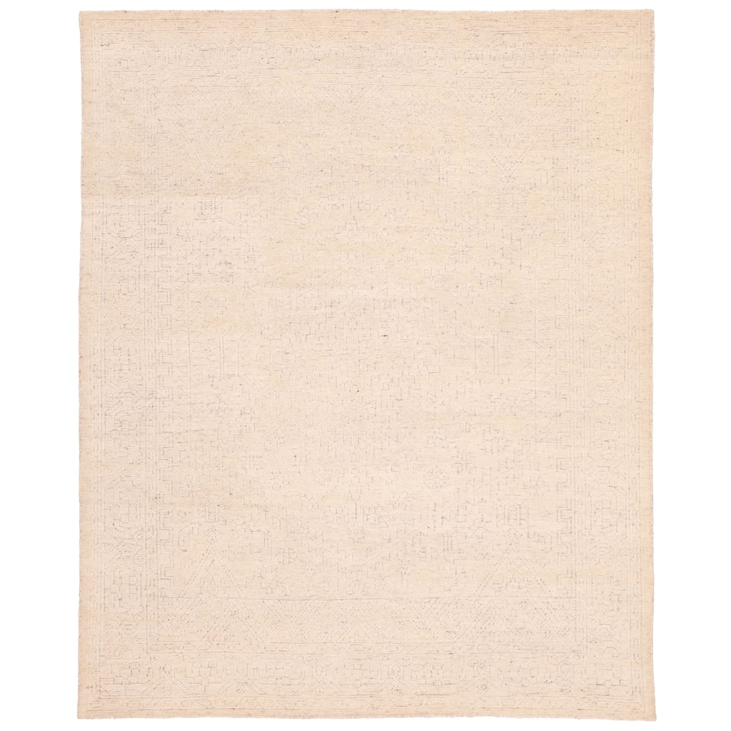 ECARPETGALLERY Hand-knotted Looma Cream Wool Rug - 8'1 x 10'2