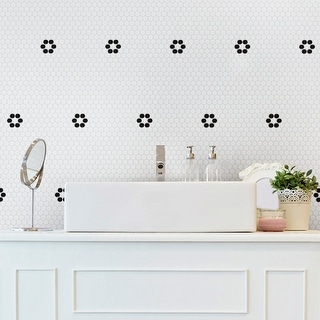 SomerTile Victorian White Porcelain Mosaic Tile