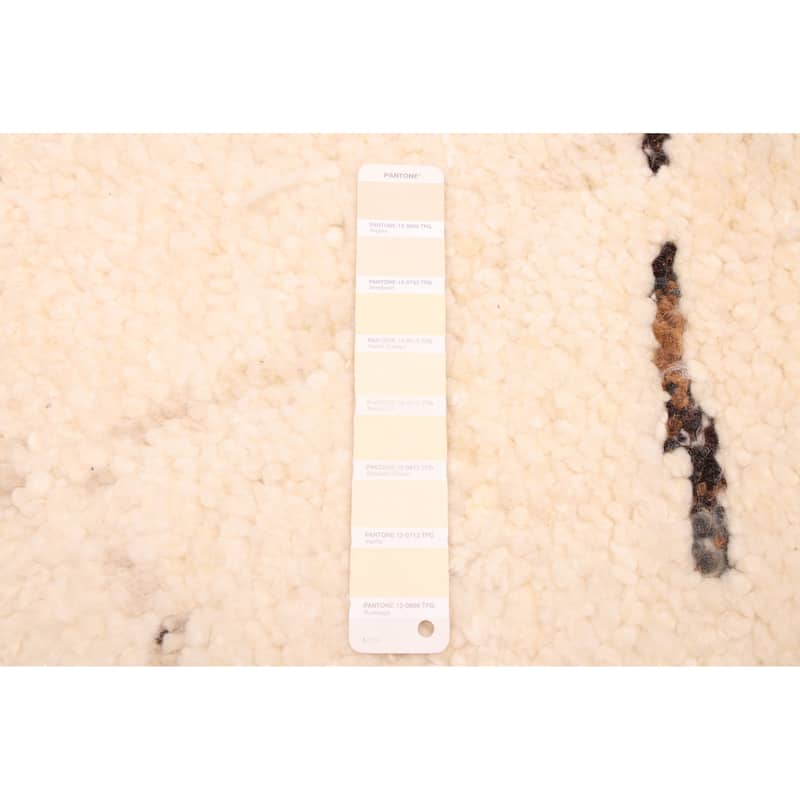 ECARPETGALLERY Hand-knotted Looma Cream Wool Rug - 7'11 x 10'2