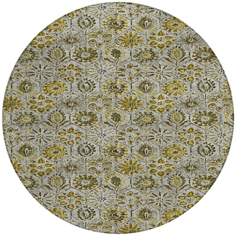 HomeRoots Floral Transitional Rectangle Outdoor Rug