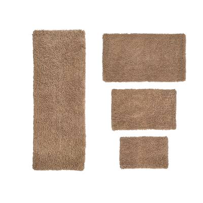 Home Weavers Fantasia Collection Absorbent Cotton 4 Piece Set Machine Washable Bath Rug